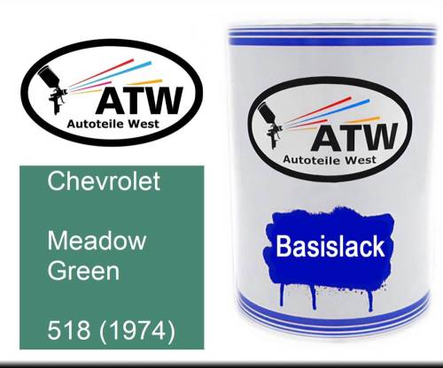 Chevrolet, Meadow Green, 518 (1974): 500ml Lackdose, von ATW Autoteile West.